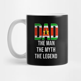 Surinamese Dad The Man The Myth The Legend - Gift for Surinamese Dad With Roots From Surinamese Mug